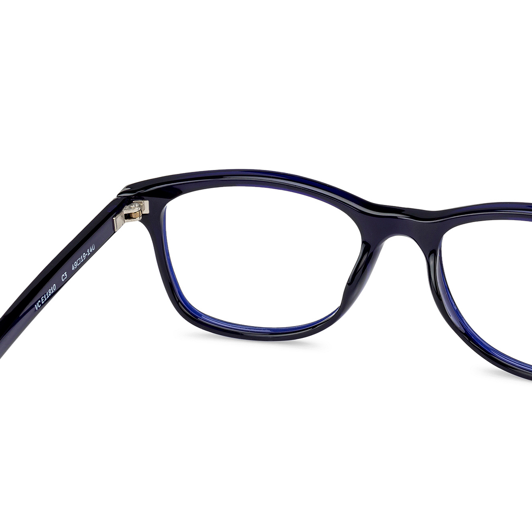 Lenskart BLU Screen Glasses Blue Block Zero Power Screen Glasses: Blue Transparent Full Rim Lenskart Blu VC E11810-C3 right side