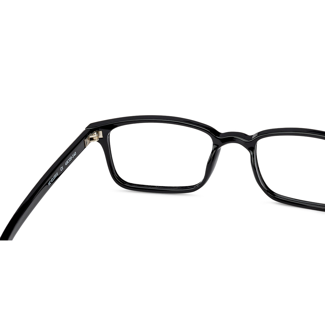 Lenskart BLU Screen Glasses Blue Block Zero Power Screen Glasses: Black Full Rim Rectangle Lenskart Blu VC E11811-C1 left side