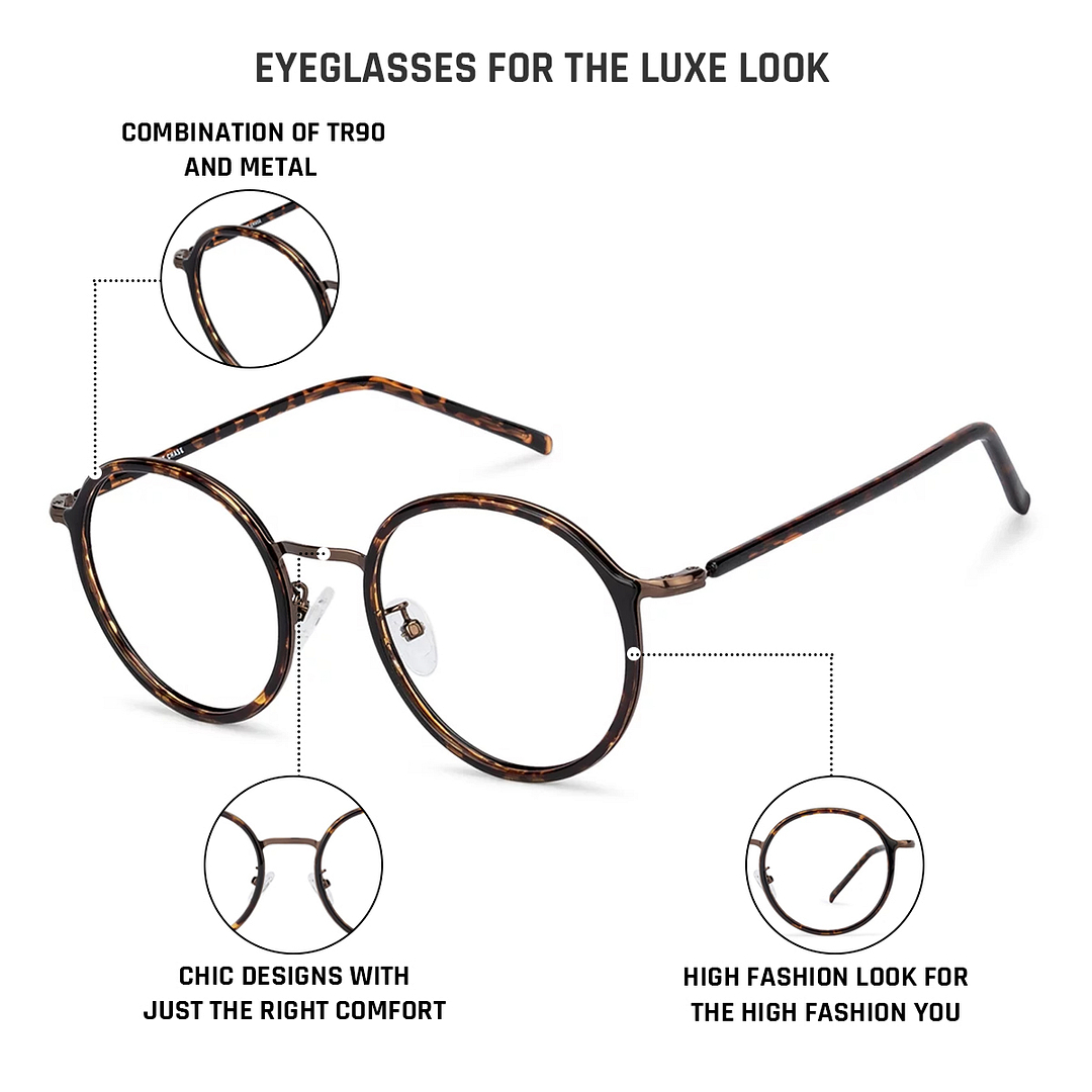 Lenskart Air Online Light Brown Full Rim Round right side