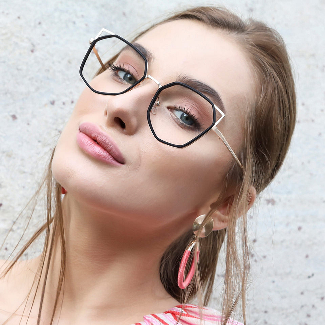 Lenskart Air Online Black Full Rim Hexagonal left side