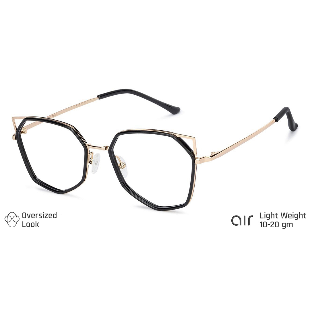 Lenskart Air Online Black Full Rim Hexagonal right side