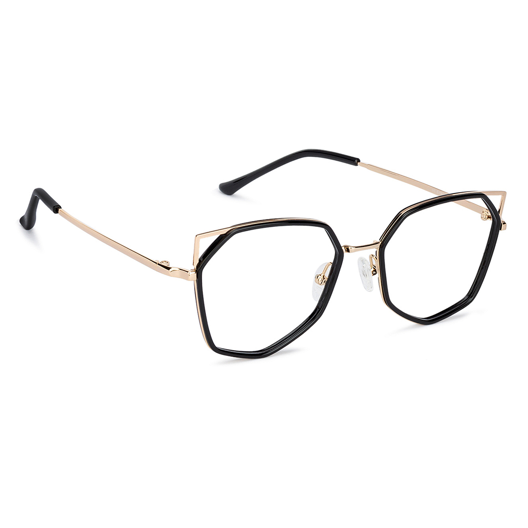 Lenskart Air Online Black Full Rim Hexagonal left side