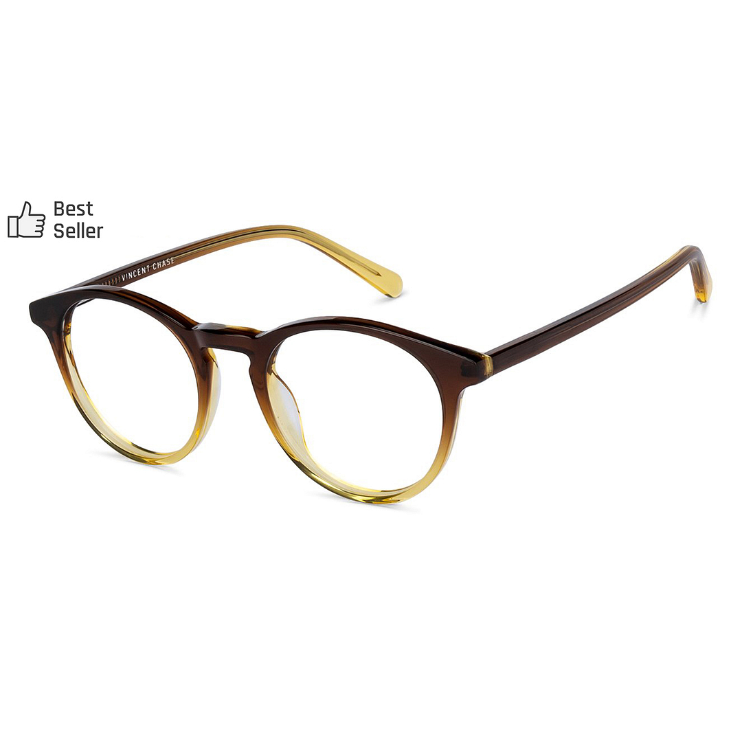 Vincent Chase Online Brown Transparent Full Rim Round right side