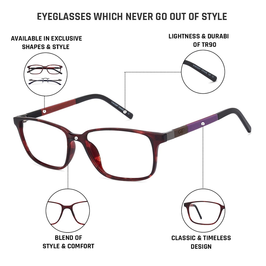 Lenskart Air Online Tortoise Full Rim Rectangle right side