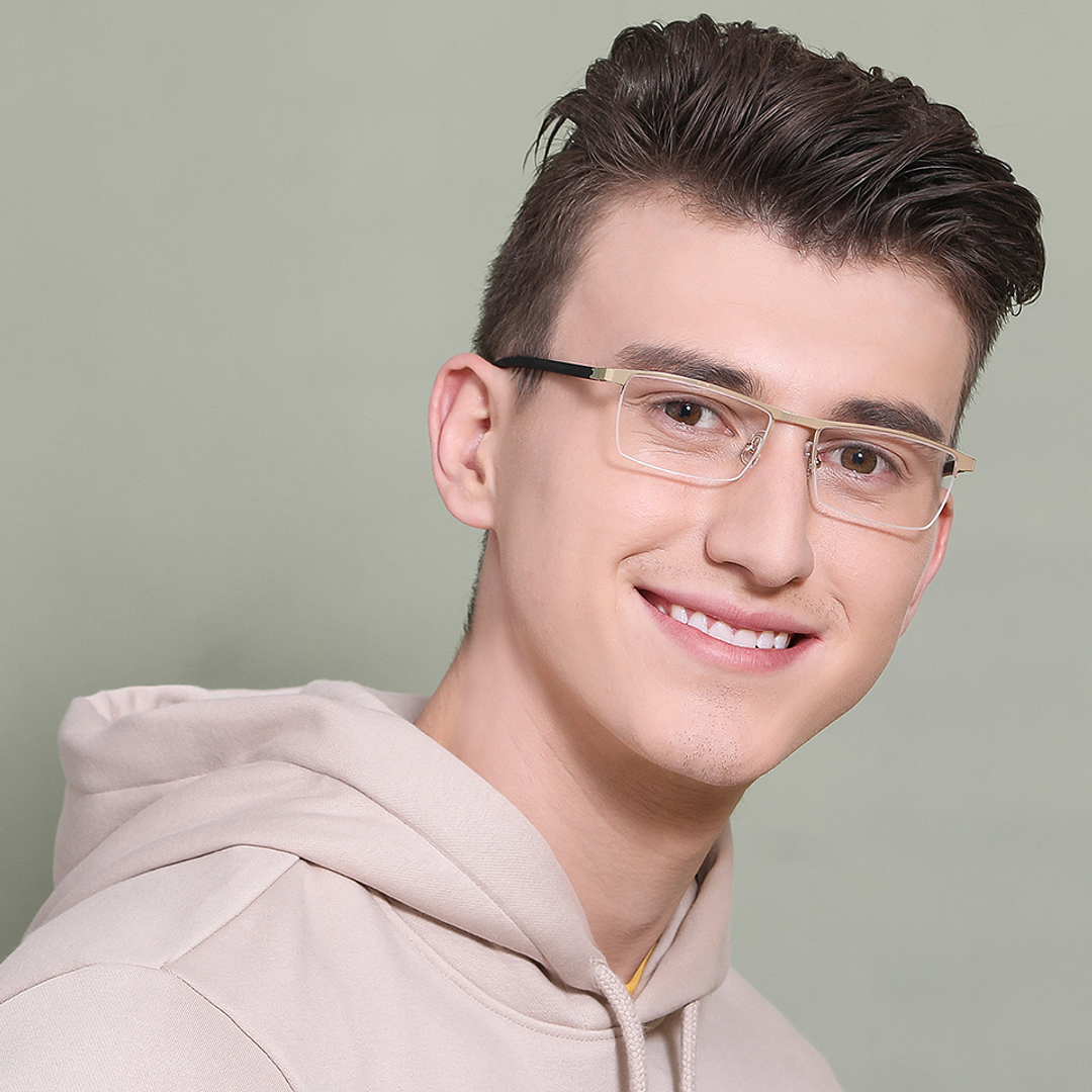 Lenskart Air Online Black Half Rim Rectangle right side