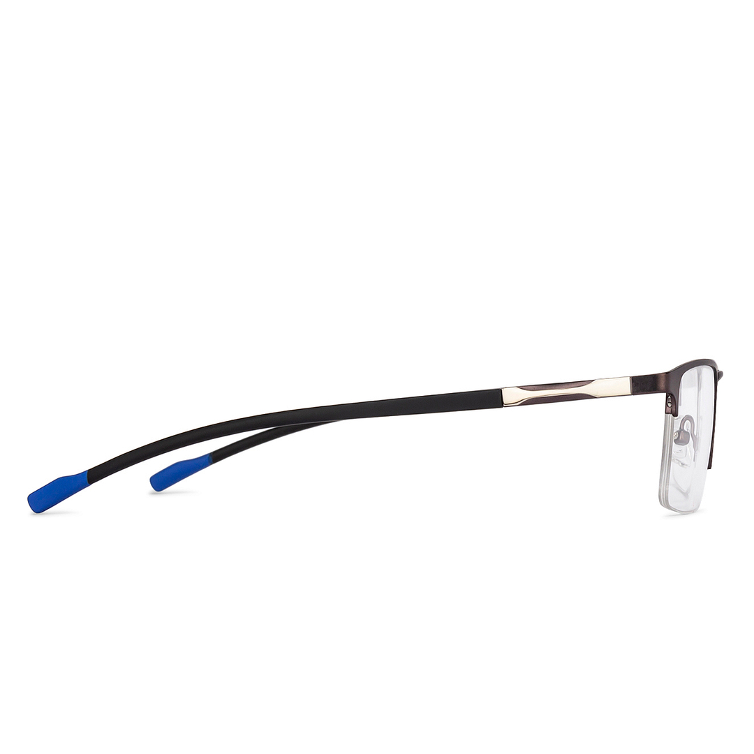 Lenskart Air Online Mid Gunmetal Half Rim Rectangle right side