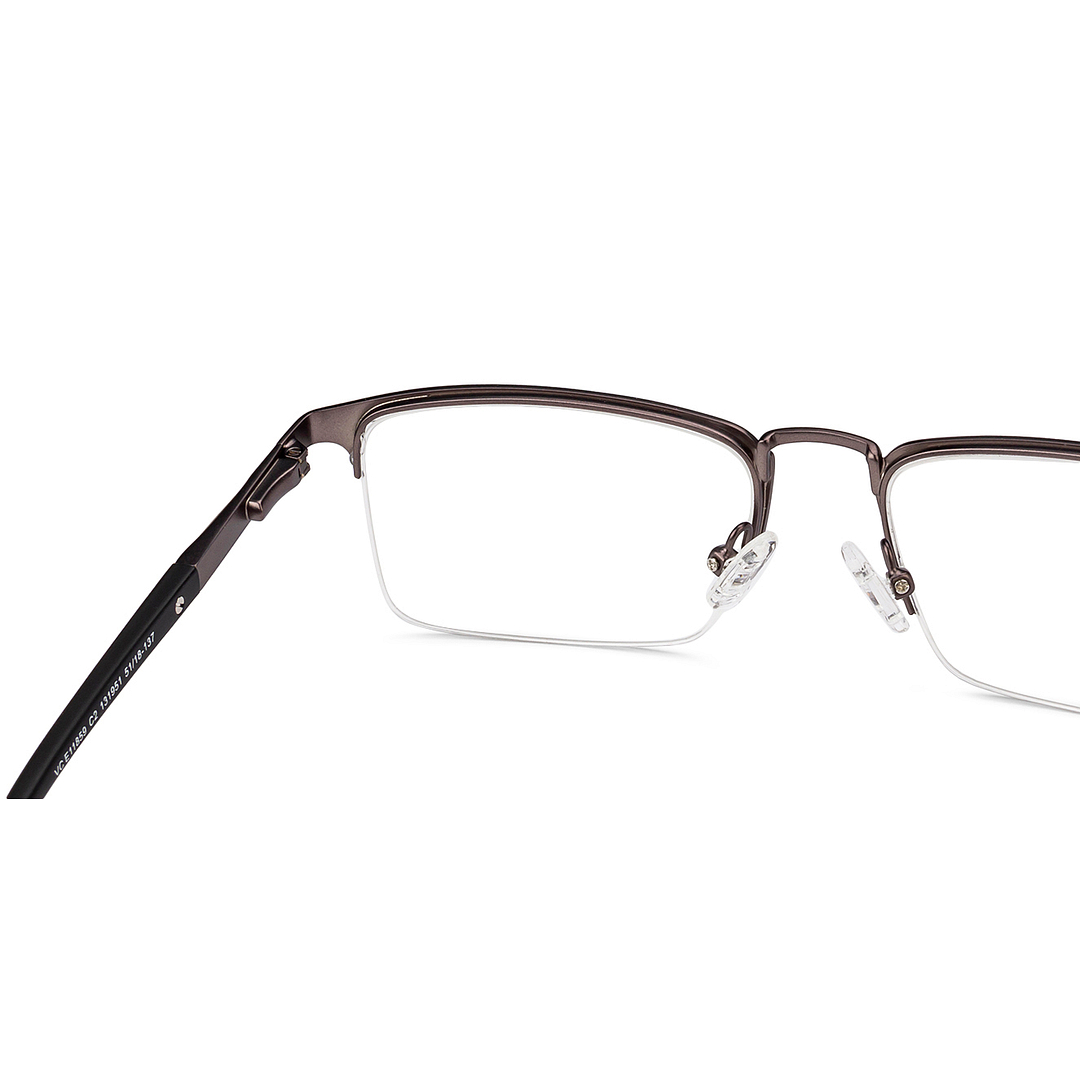 Lenskart Air Online Mid Gunmetal Half Rim Rectangle left side