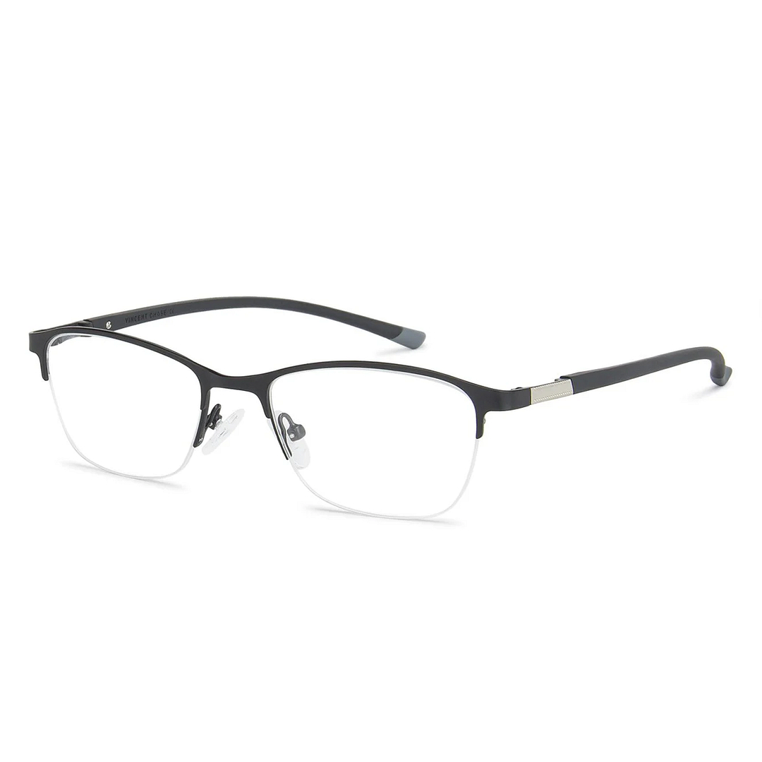 Vincent Chase Black Half Rim Cat Eye left side