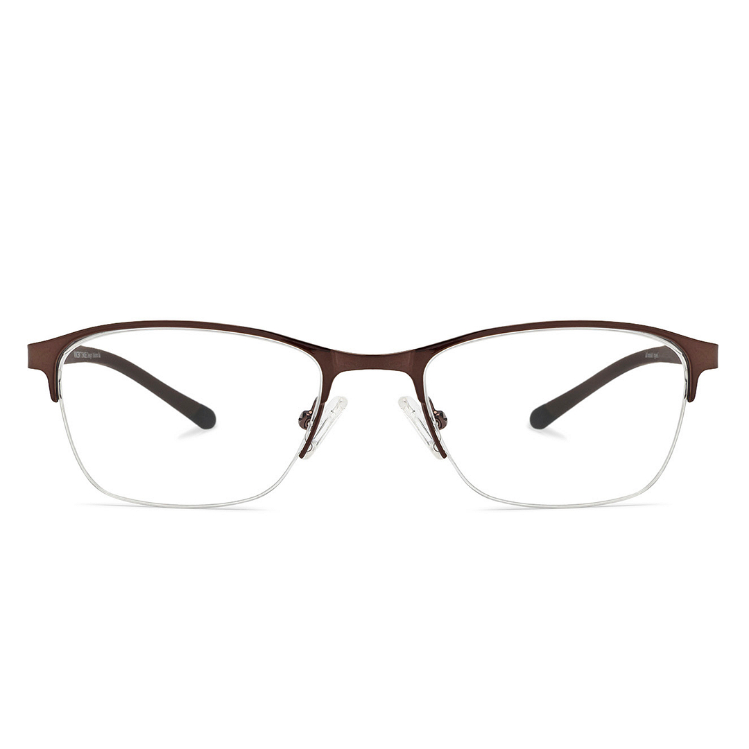 Vincent Chase Online Light Brown Half Rim Cat Eye left side