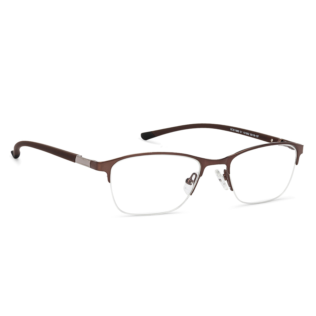 Vincent Chase Online Light Brown Half Rim Cat Eye left side