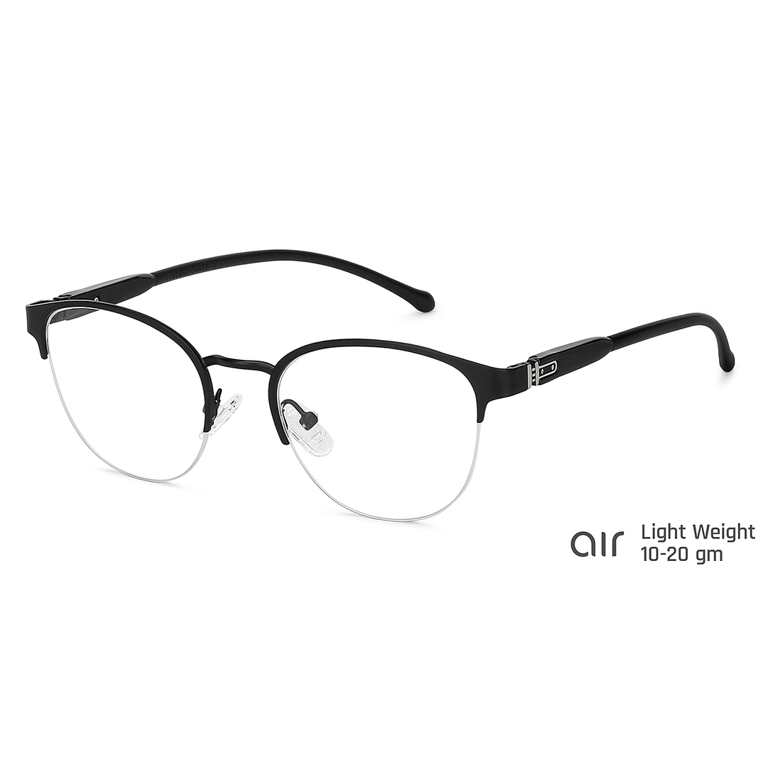 Lenskart Air Online Black Half Rim Round right side