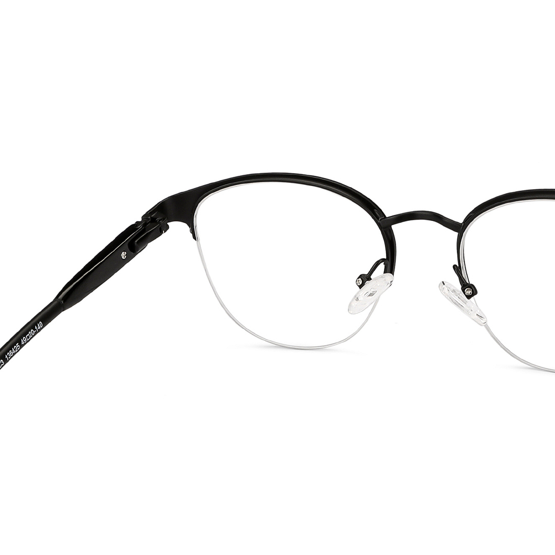 Lenskart Air Online Black Half Rim Round right side