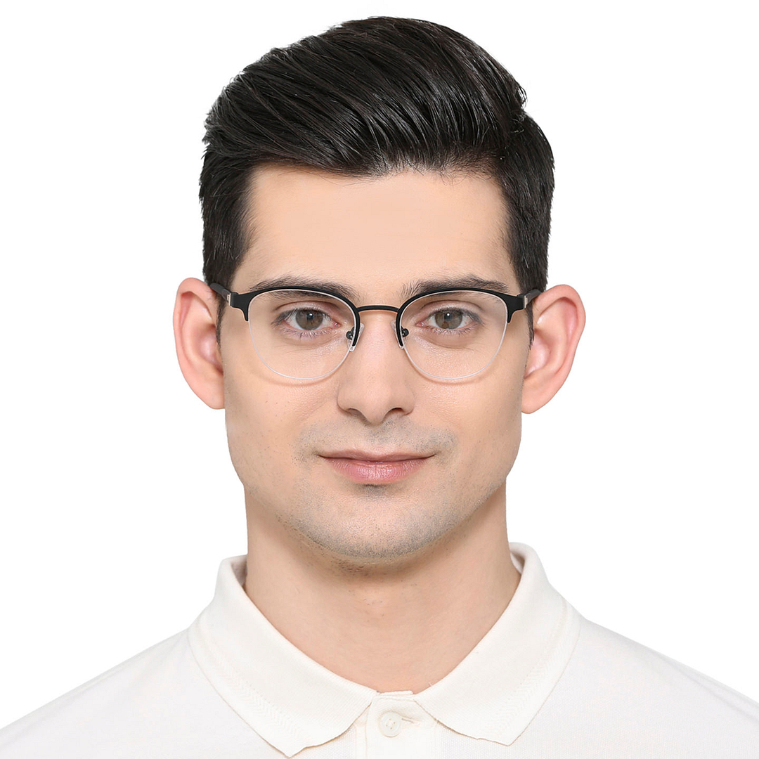 Lenskart Air Online Black Half Rim Square right side