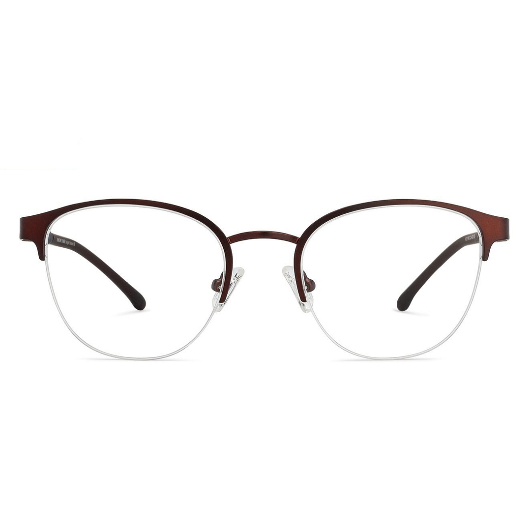 Lenskart Air Online Light Brown Half Rim Square left side