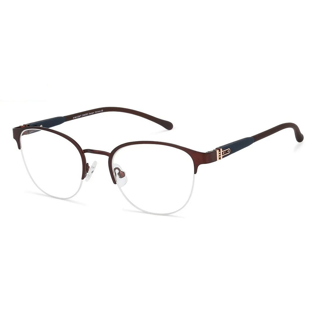 Lenskart Air Online Light Brown Half Rim Square right side