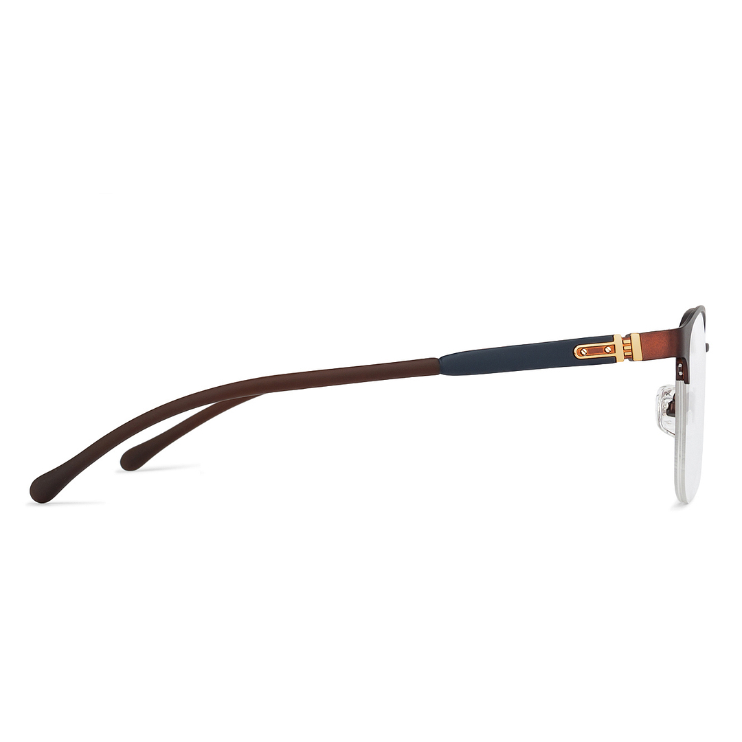 Lenskart Air Online Light Brown Half Rim Square left side