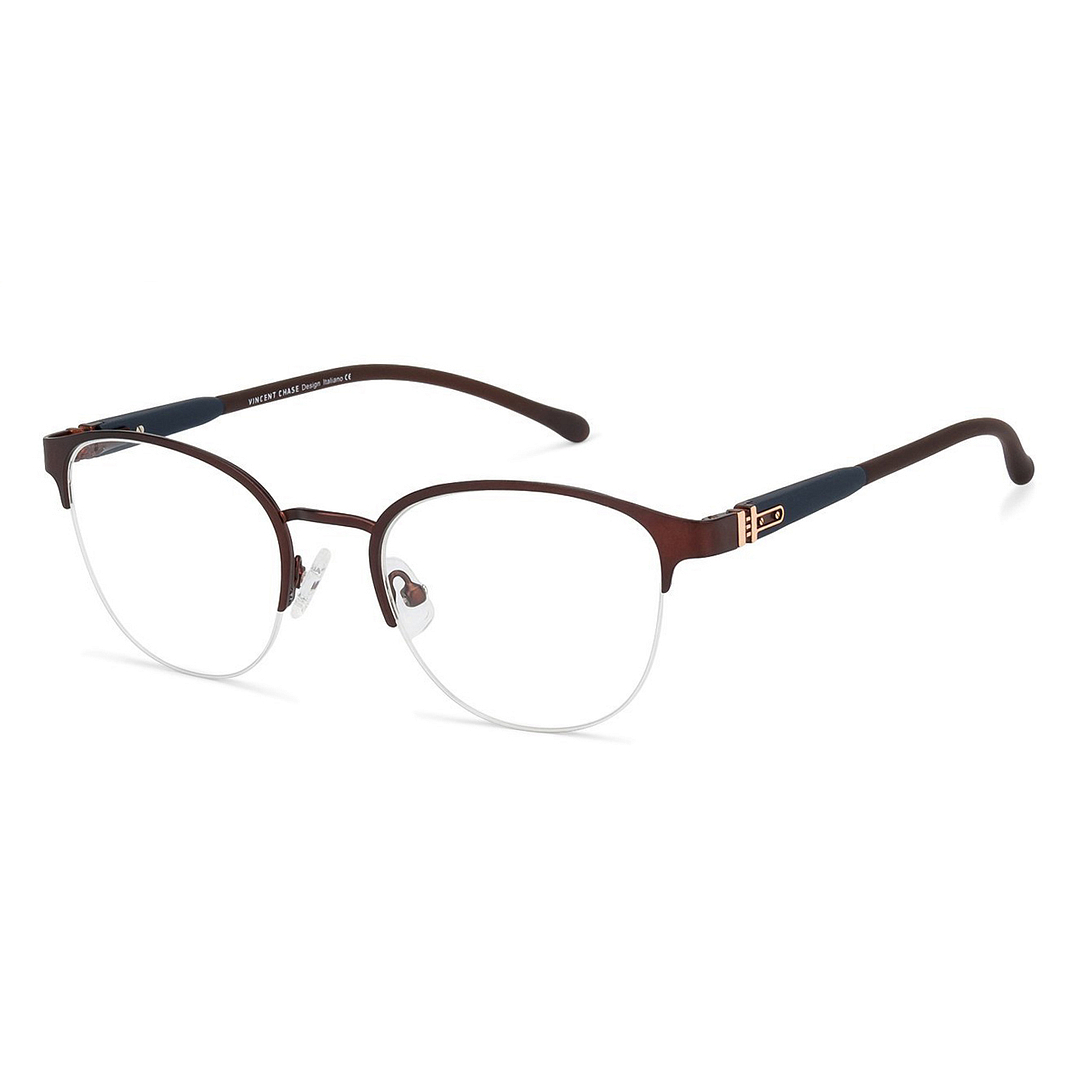 Lenskart Air Online Light Brown Half Rim Square right side