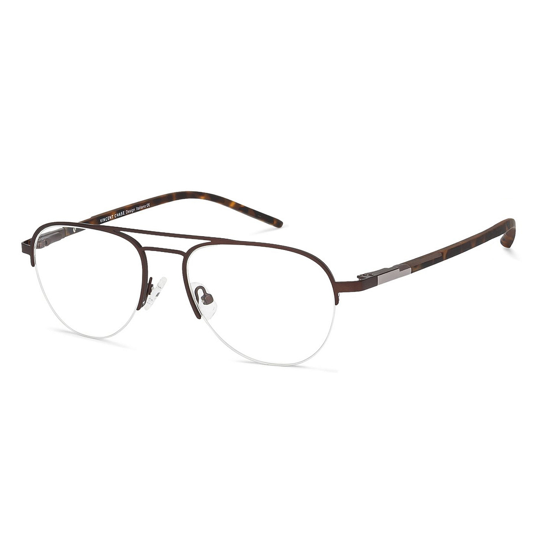 Vincent Chase Online Light Brown Half Rim Aviator right side