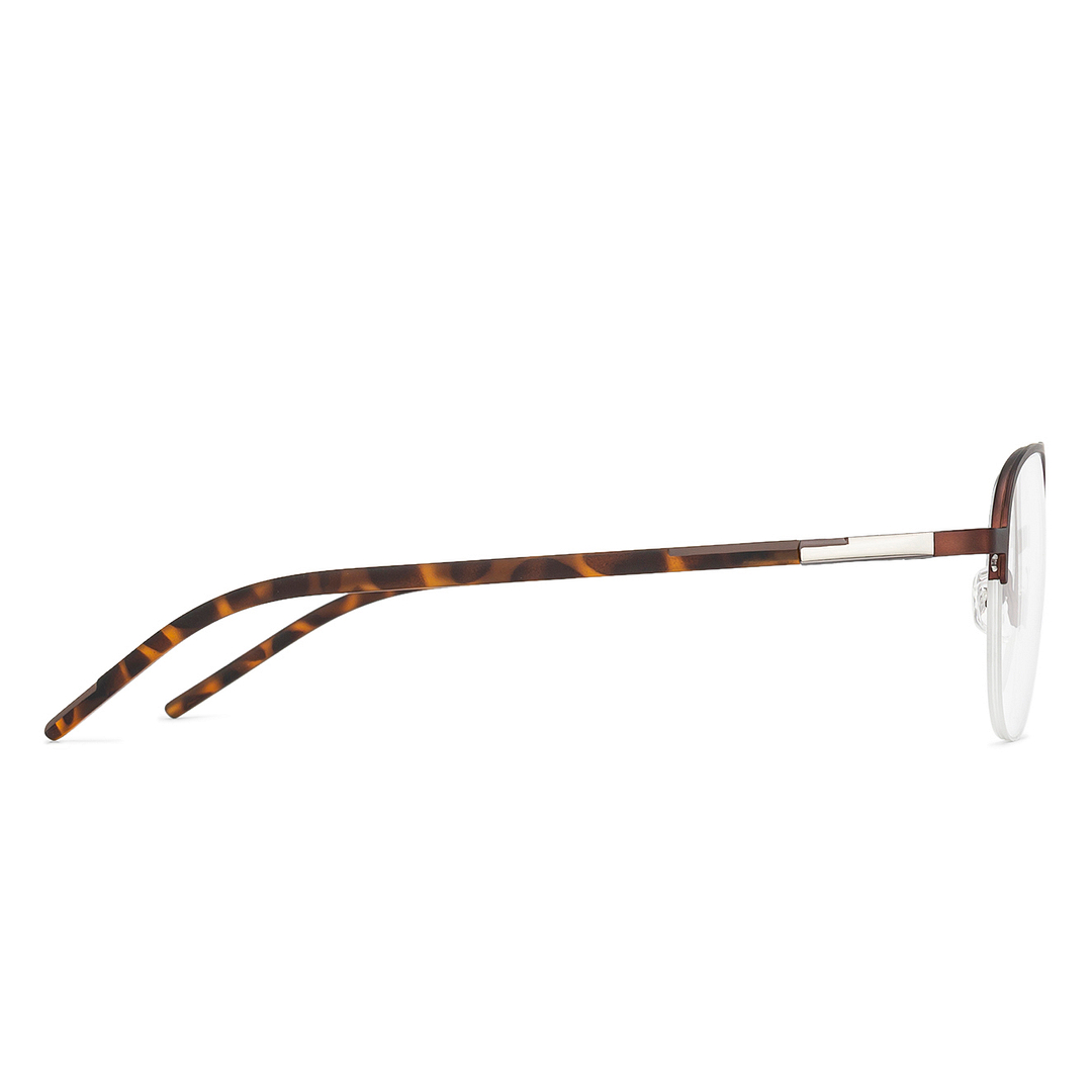 Vincent Chase Online Light Brown Half Rim Aviator left side
