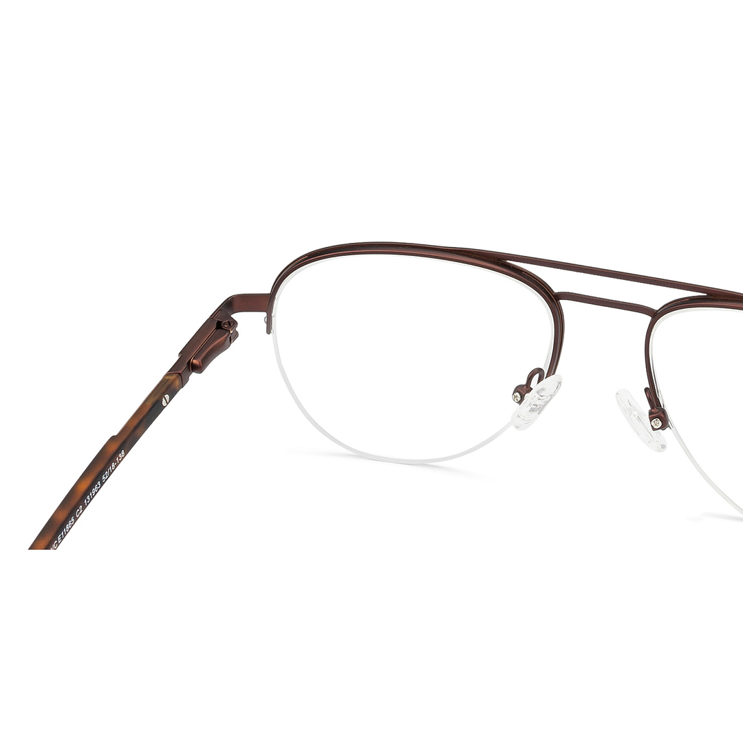 Vincent Chase Online Light Brown Half Rim Aviator right side