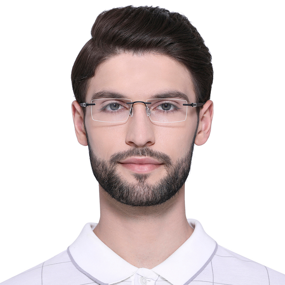 Lenskart Air Online Black Rimless Rectangle left side