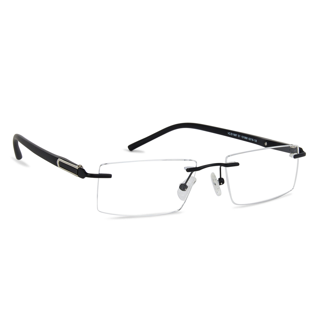 Lenskart Air Online Black Rimless Rectangle left side