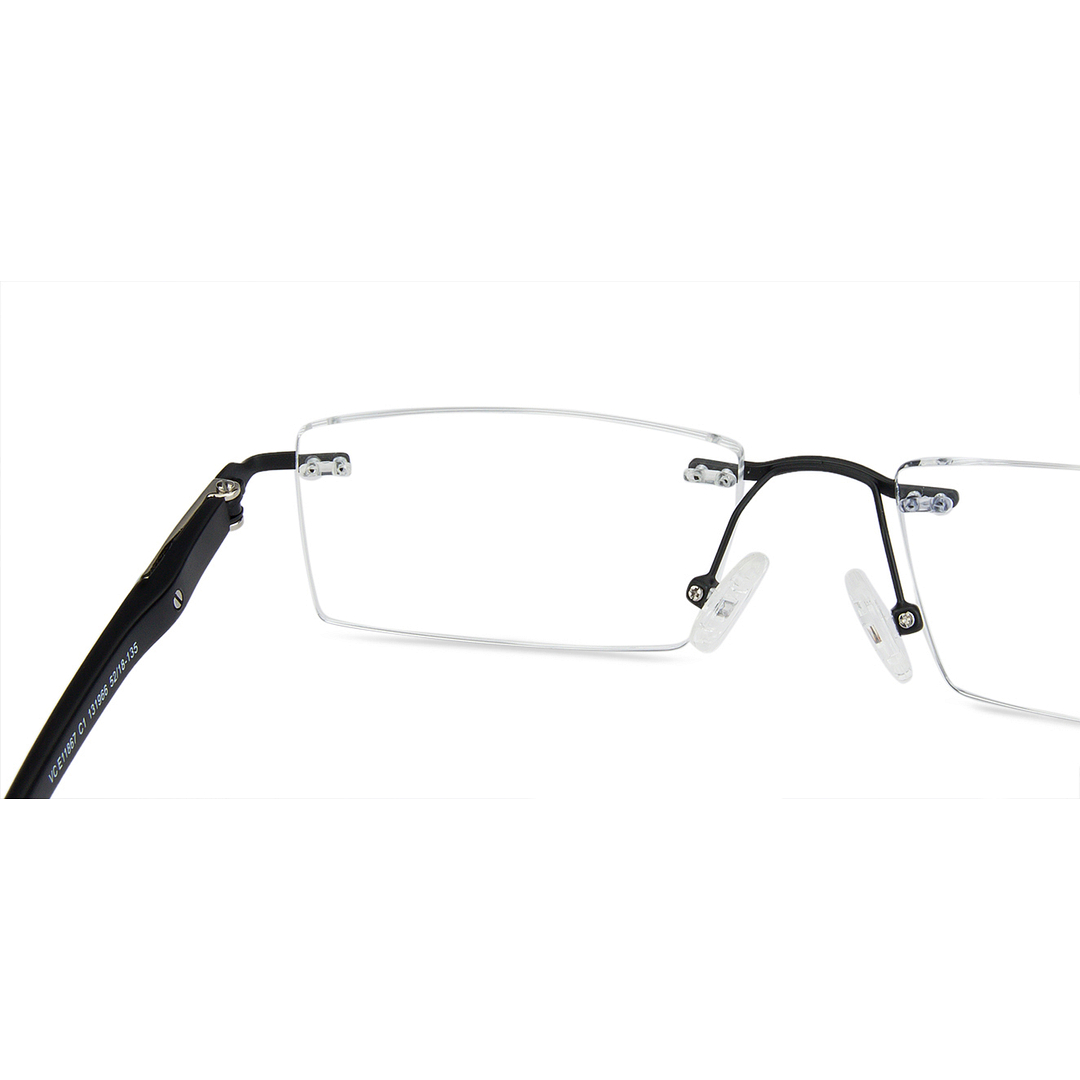 Lenskart Air Online Black Rimless Rectangle left side