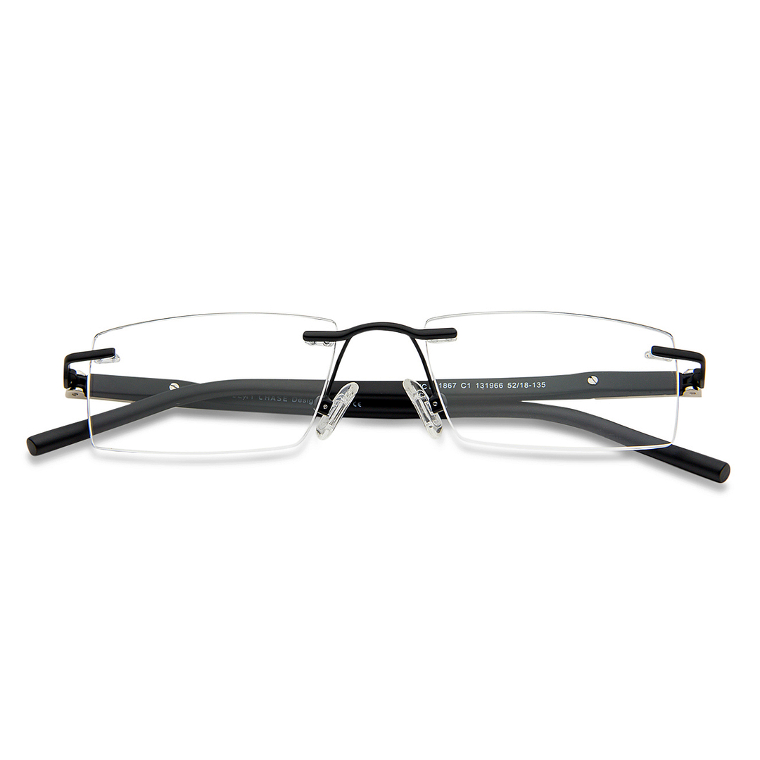 Lenskart Air Online Black Rimless Rectangle right side