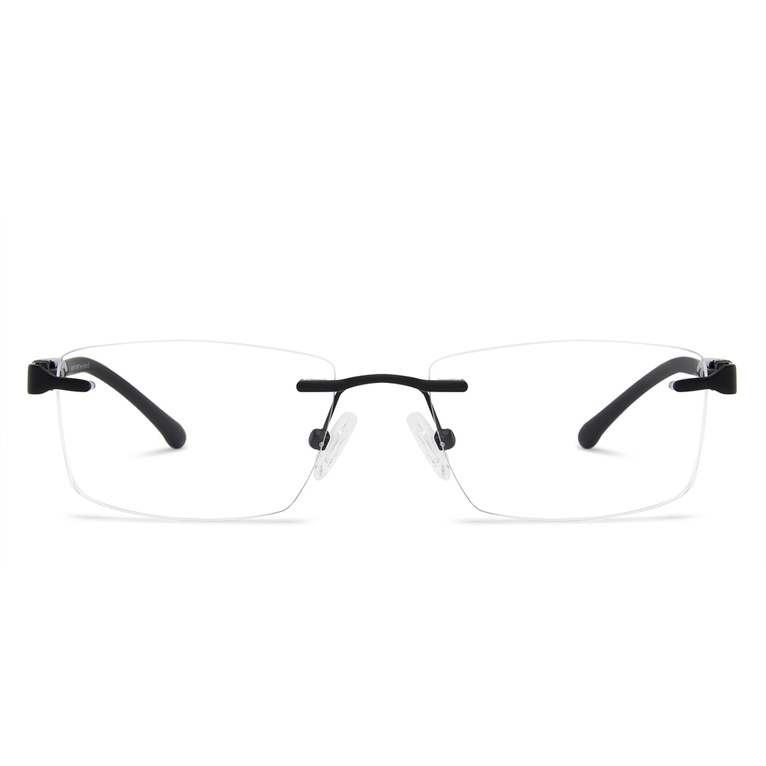 Lenskart Air Online Black Rimless Rectangle left side