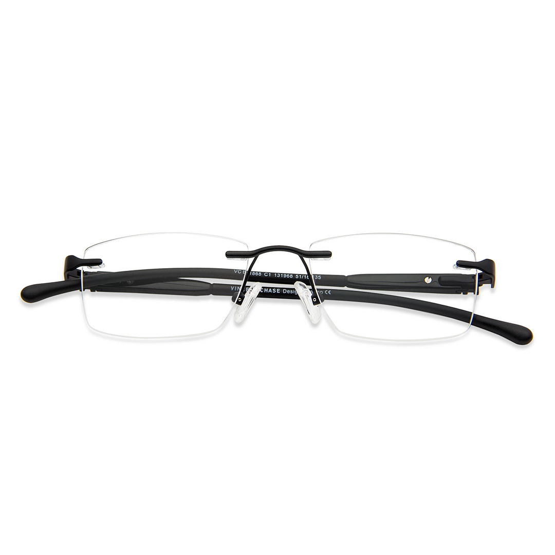 Lenskart Air Online Black Rimless Rectangle left side