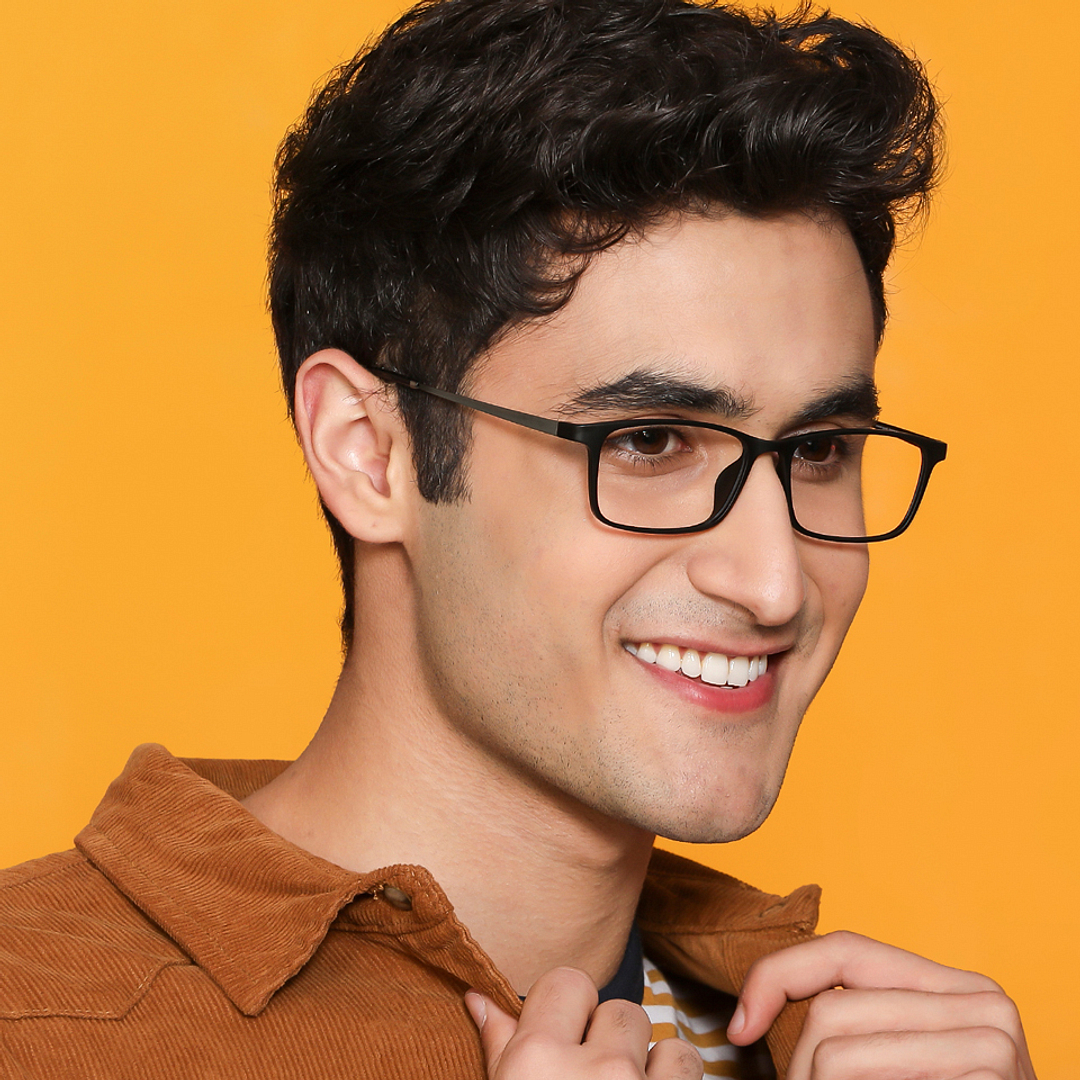 Lenskart Air Online Black Full Rim Rectangle left side