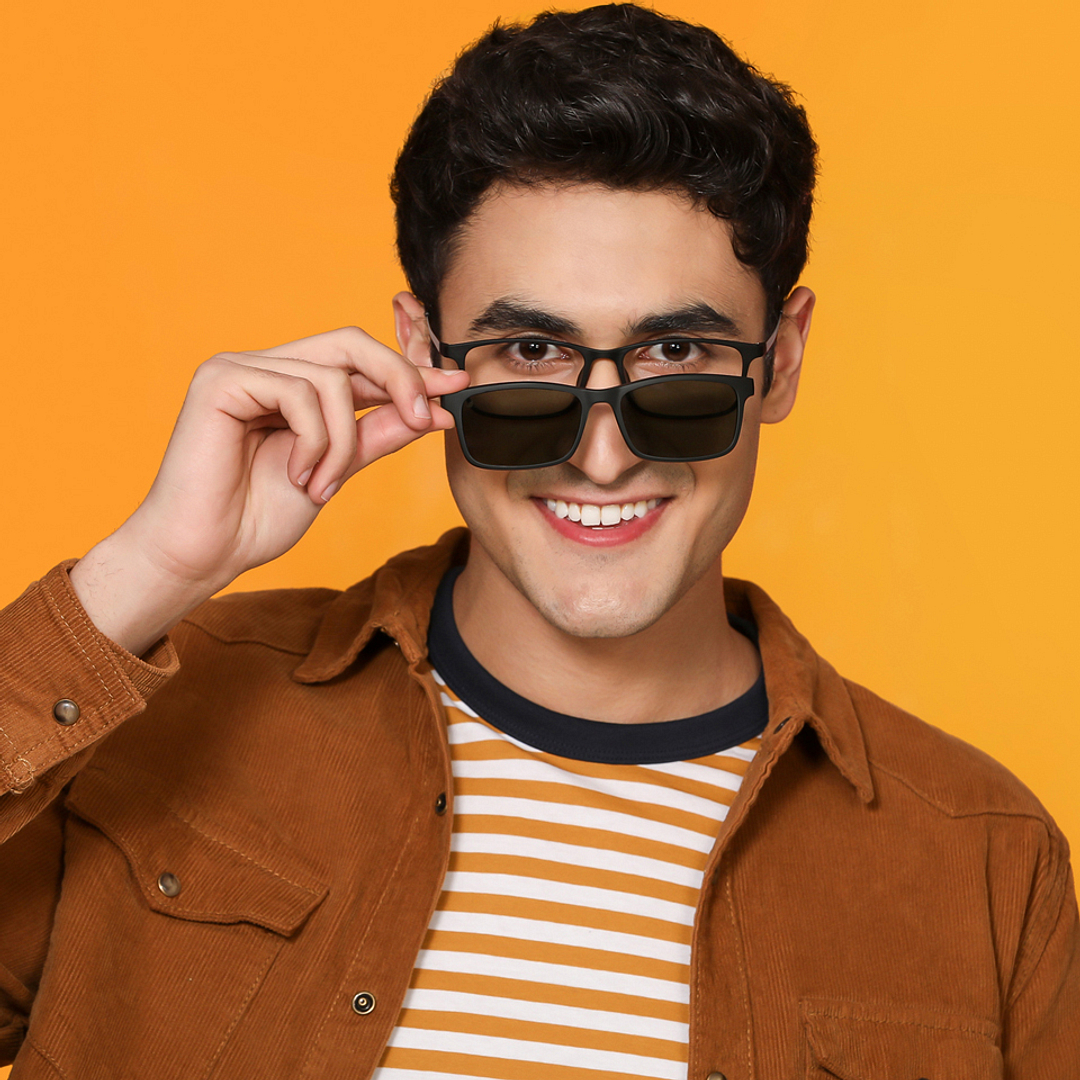 Lenskart Air Online Black Full Rim Rectangle left side