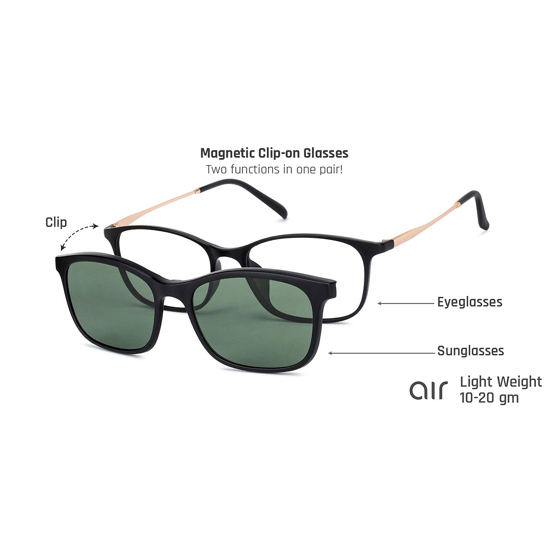 Lenskart Air Online Black Full Rim Rectangle left side