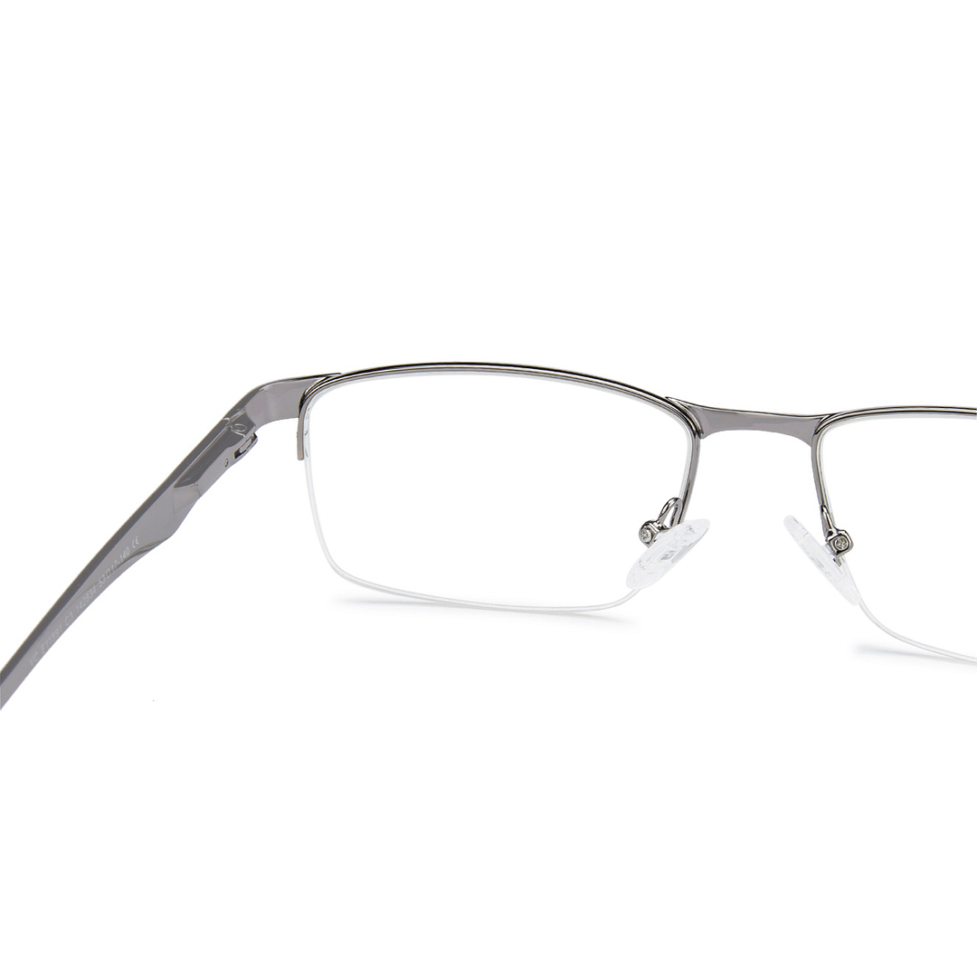 Vincent Chase Dark Gunmetal Half Rim Rectangle right side
