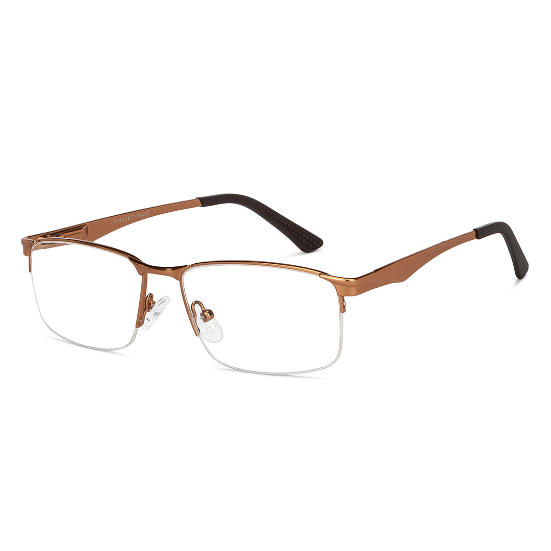 Vincent Chase Online Dark Brown Half Rim Rectangle left side