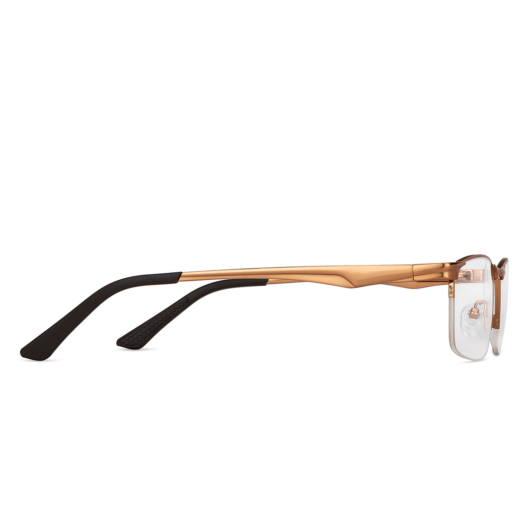 Vincent Chase Online Dark Brown Half Rim Rectangle left side
