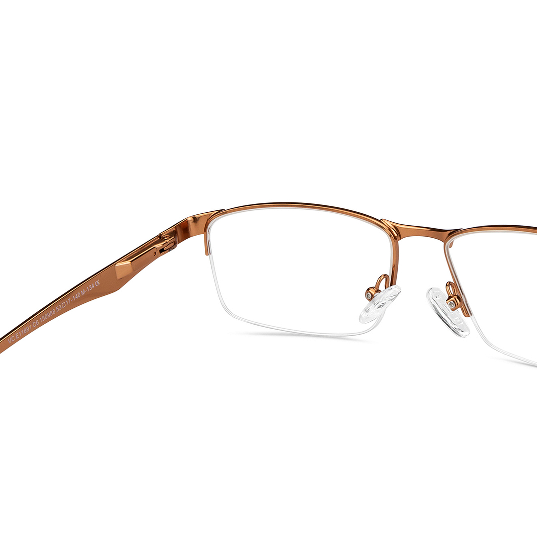 Vincent Chase Online Dark Brown Half Rim Rectangle right side