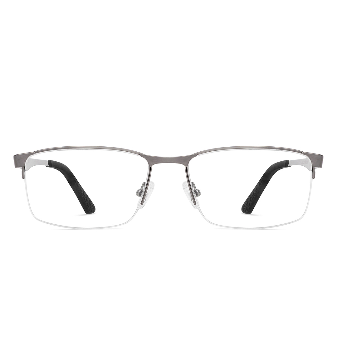 Vincent Chase Dark Gunmetal Half Rim Rectangle right side