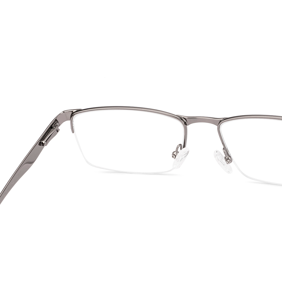 Vincent Chase Dark Gunmetal Half Rim Rectangle right side