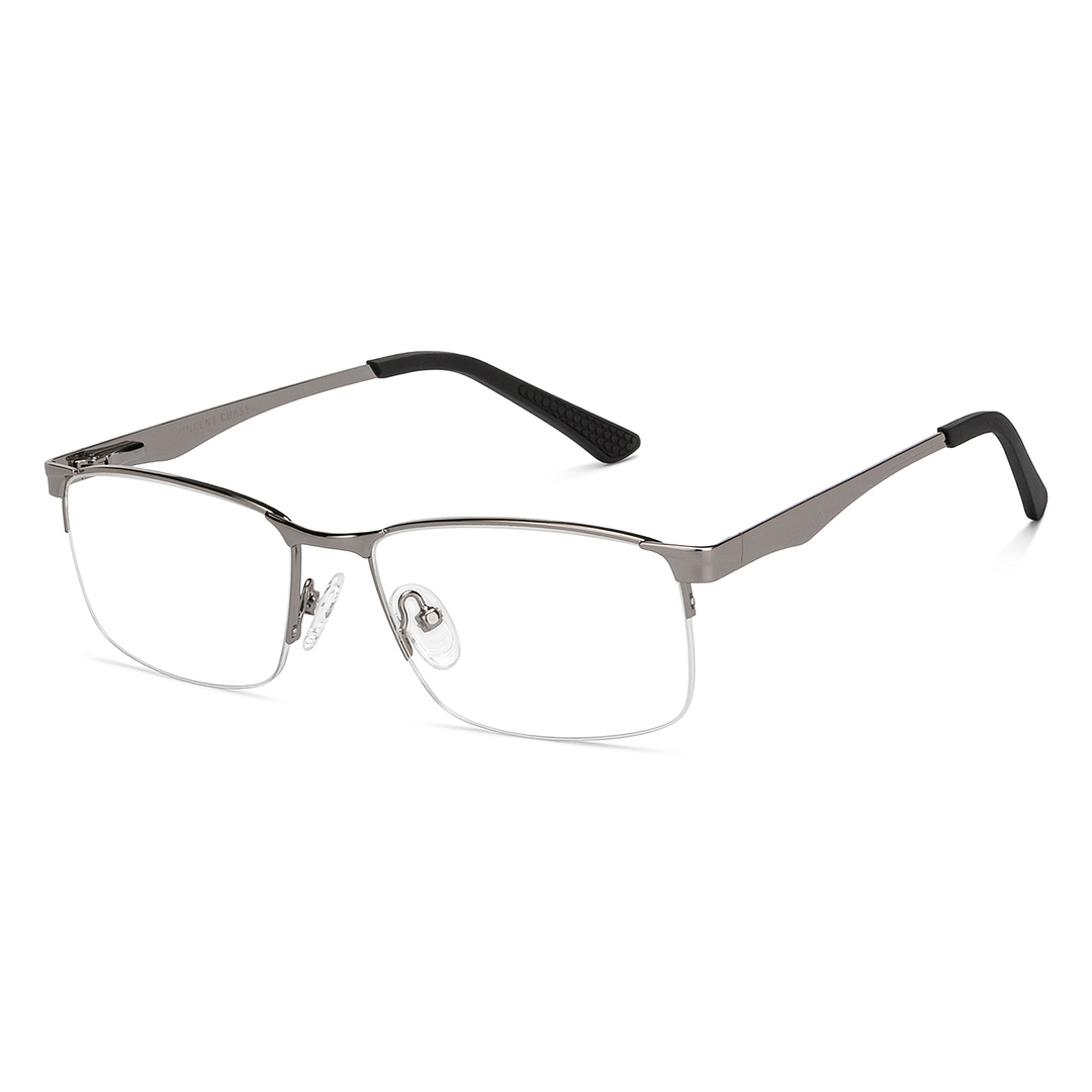 Vincent Chase Silver Half Rim Rectangle left side