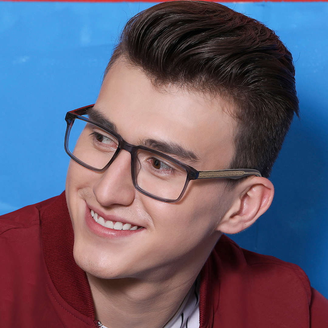Vincent Chase Online Gray Transparent Full Rim Square left side