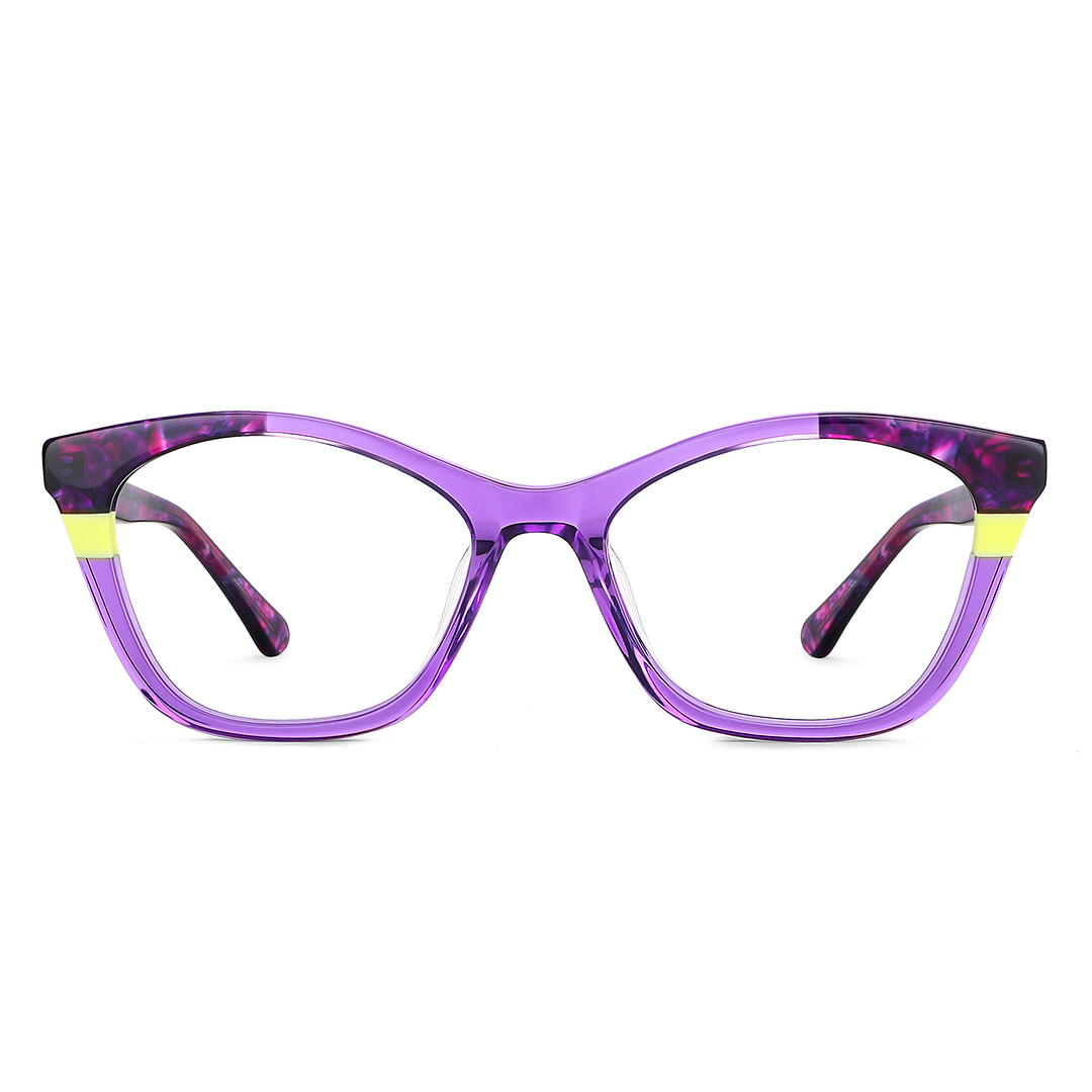 Vincent Chase Online Purple Transparent Full Rim Cat Eye left side