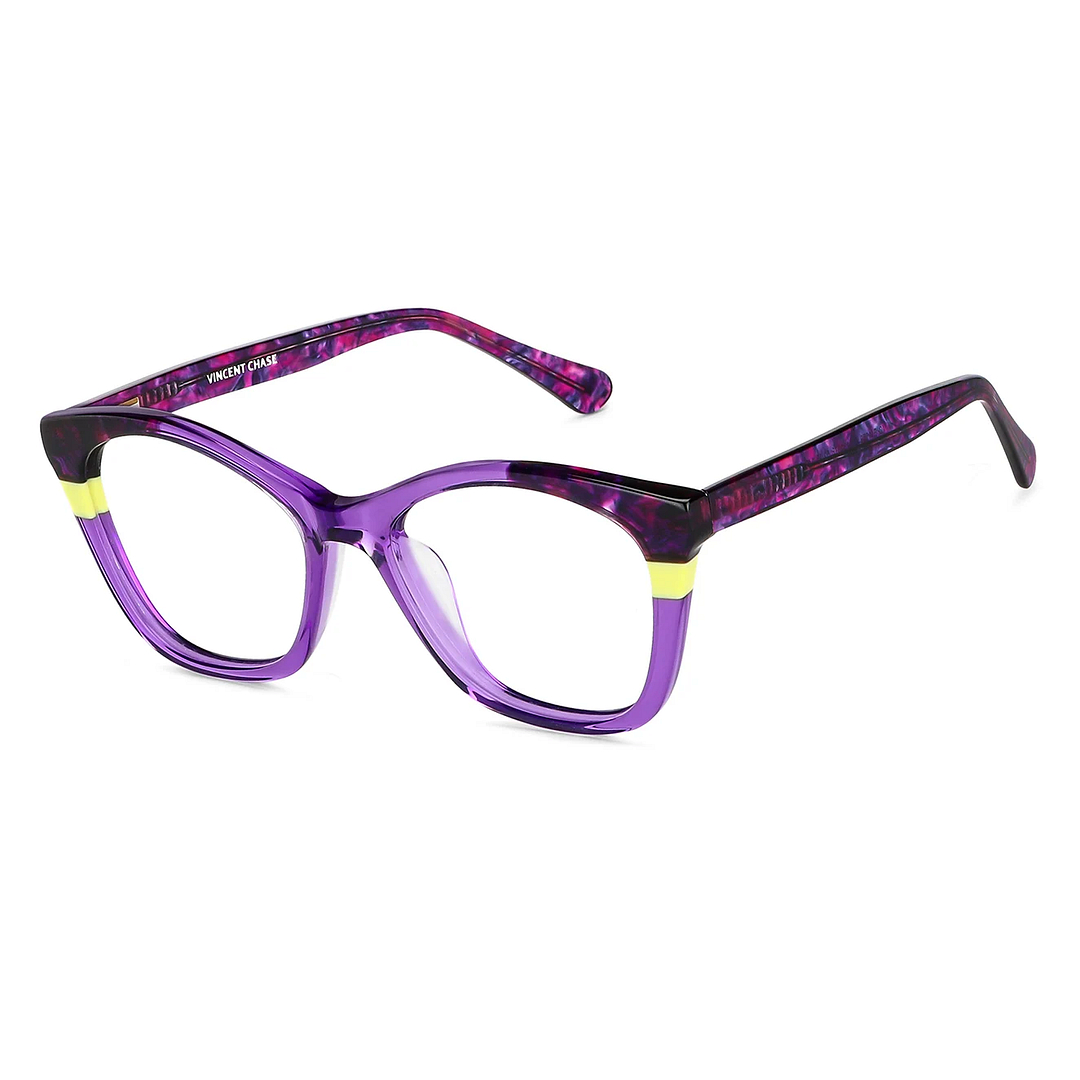 Vincent Chase Online Purple Transparent Full Rim Cat Eye right side