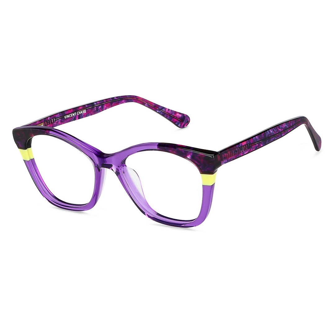 Vincent Chase Online Purple Transparent Full Rim Cat Eye right side