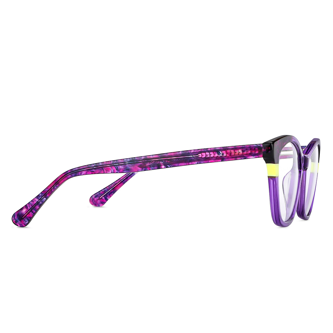 Vincent Chase Online Purple Transparent Full Rim Cat Eye left side