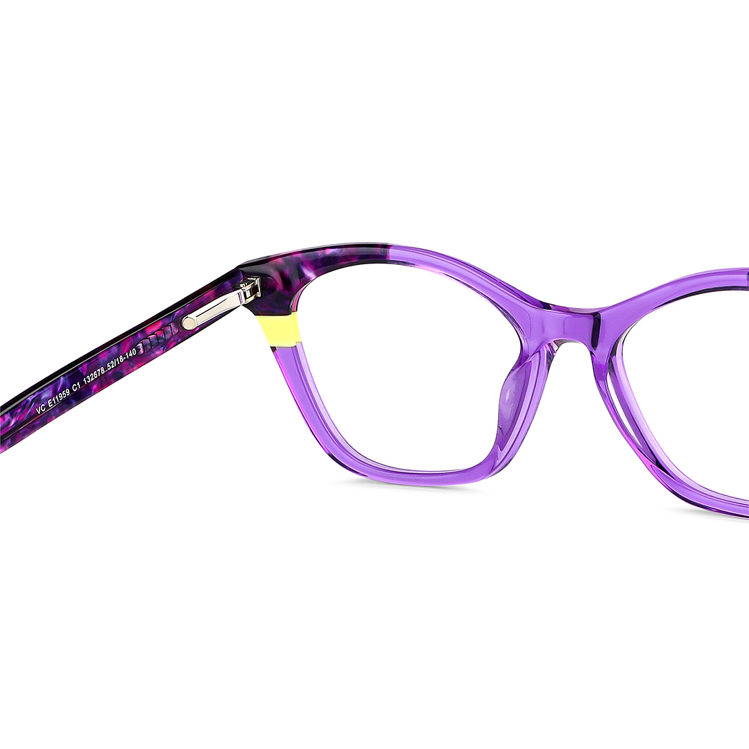 Vincent Chase Online Purple Transparent Full Rim Cat Eye right side