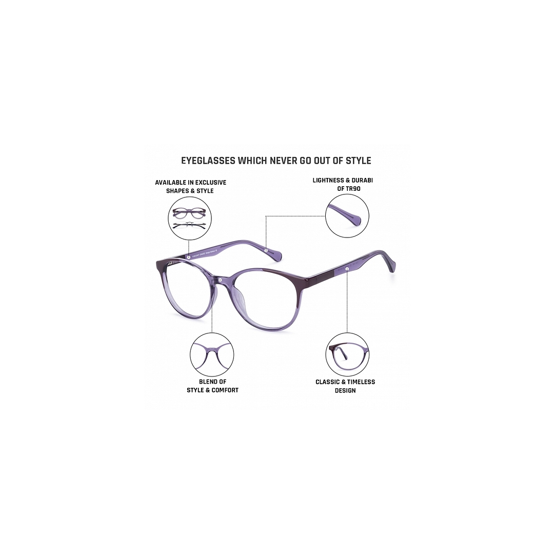 Lenskart Air Online Purple Transparent Full Rim Round right side