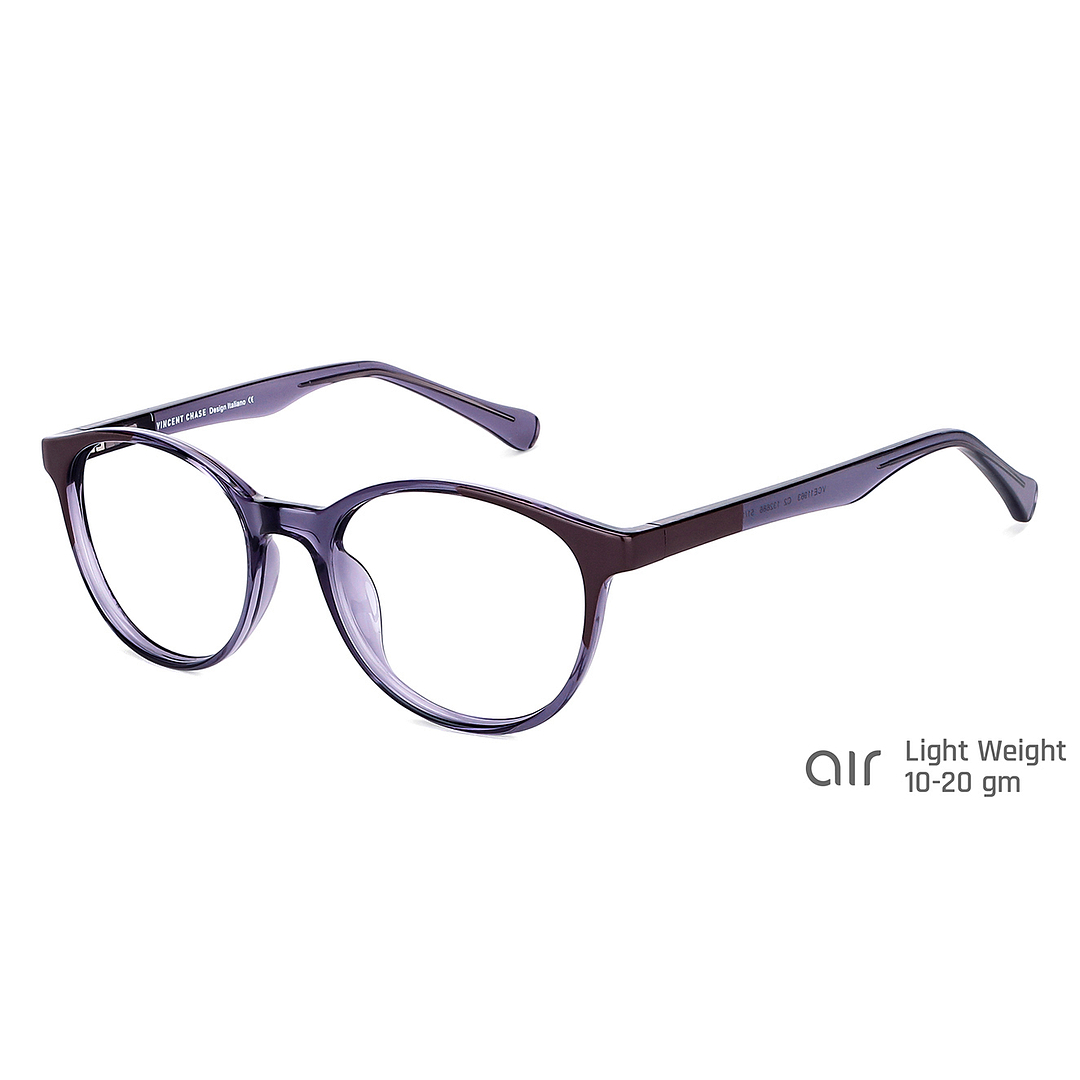 Lenskart Air Online Purple Transparent Full Rim Round left side