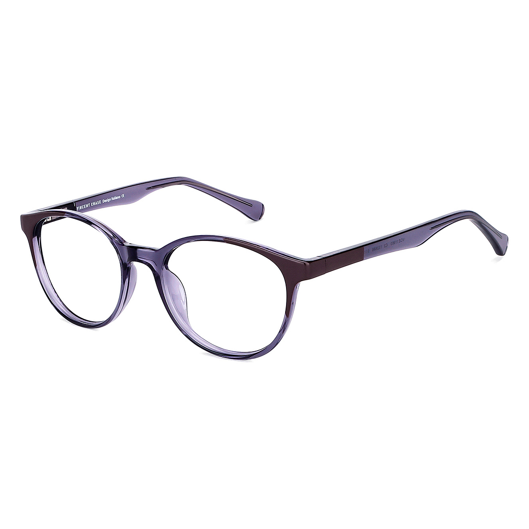 Lenskart Air Online Purple Transparent Full Rim Round left side