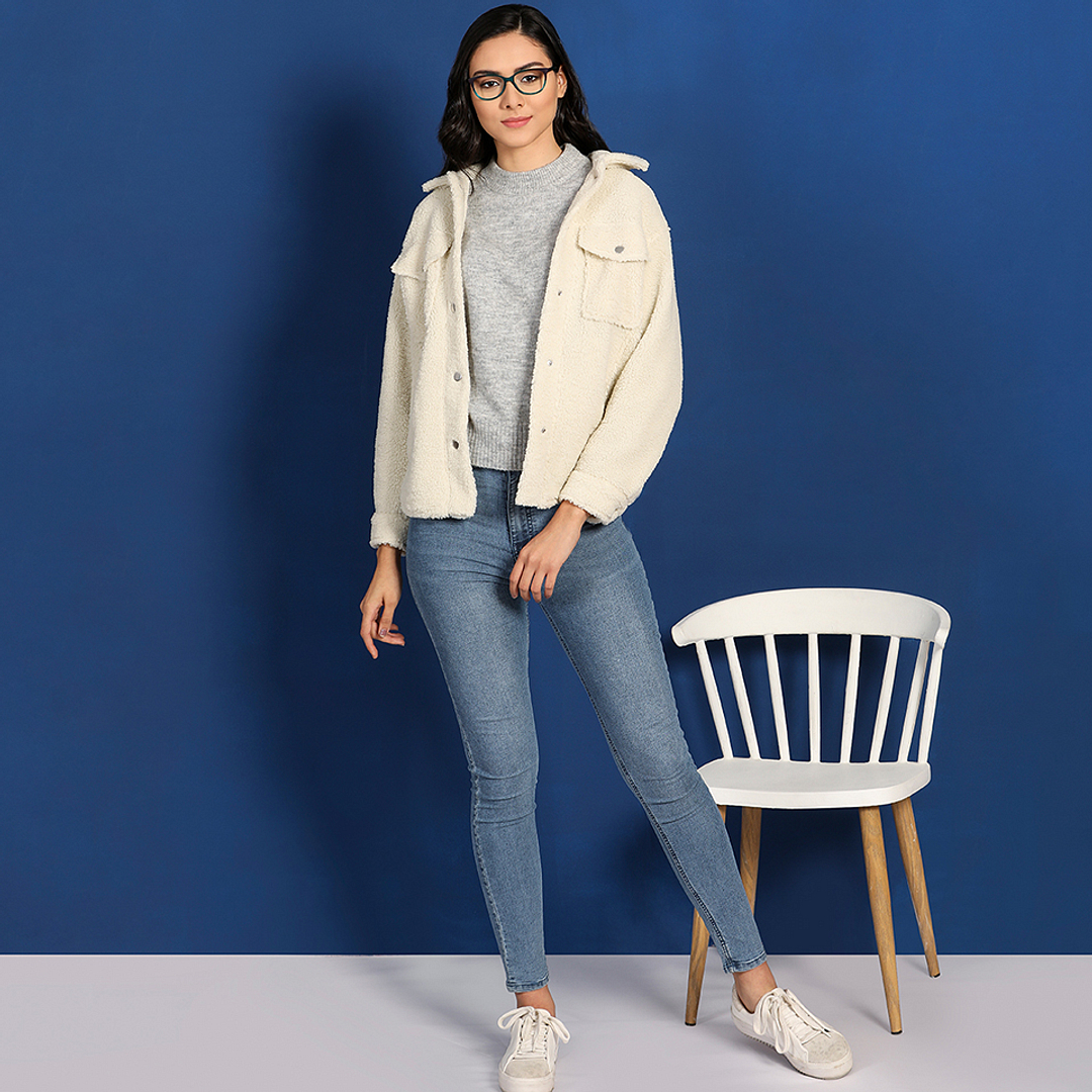 Lenskart Air Online Blue Transparent Full Rim Cat Eye right side